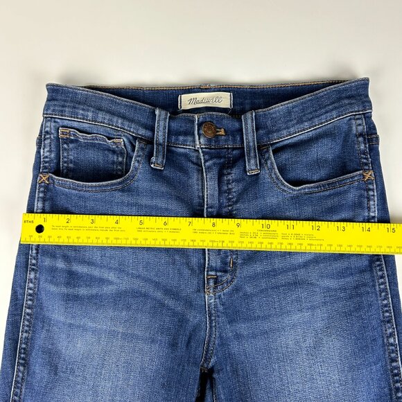 Madewell Jeans Womens 27 Roadtripper Skinny 10" High Rise Supersoft Blue Stretch - Picture 9 of 16